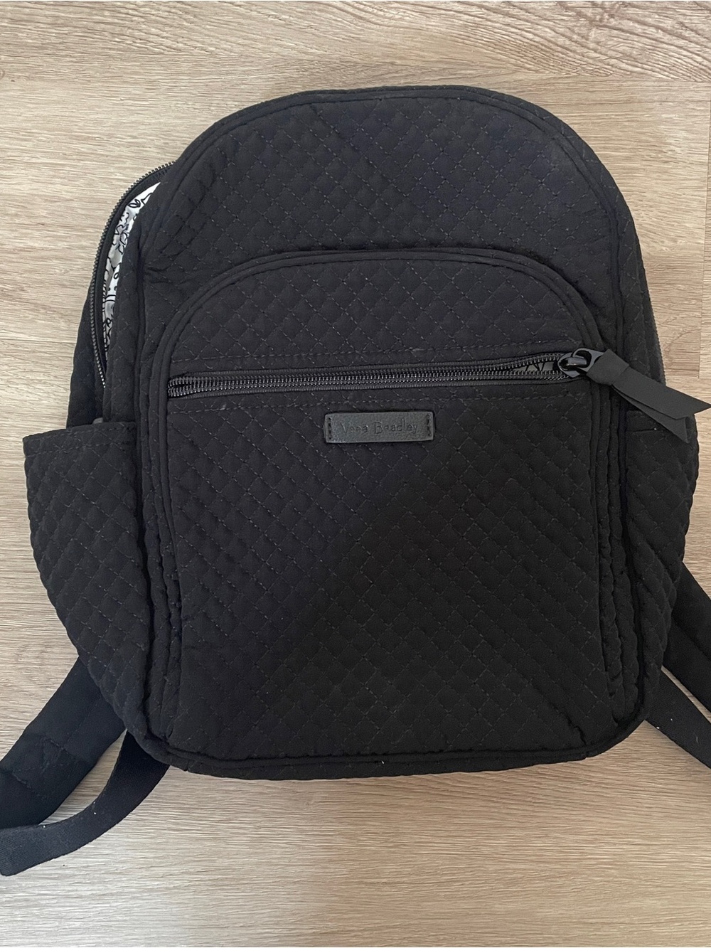 Vera Bradley Black Quilted Small Backpack